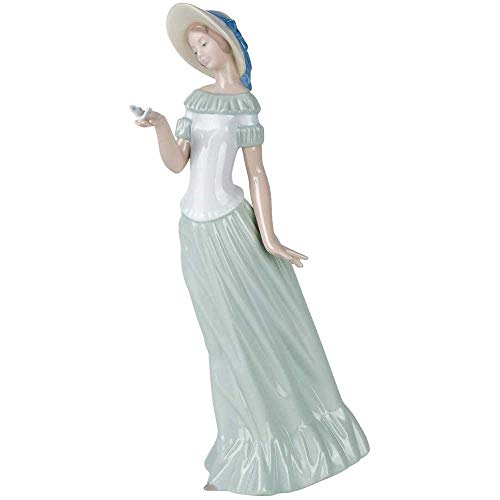 Nao by Lladro Collectible Porcelain Figurine: THE BUTTERFLY'S DANCE - 12" tall - young woman