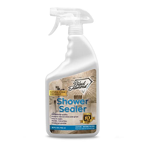 Natural Stone and Grout Penetrating Shower Sealer. Marble, Granite Travertine, Limestone. Protects Making Them Easy to Clean. Works Also on Grout in Tile, Ceramic, and Porcelain. 32oz.