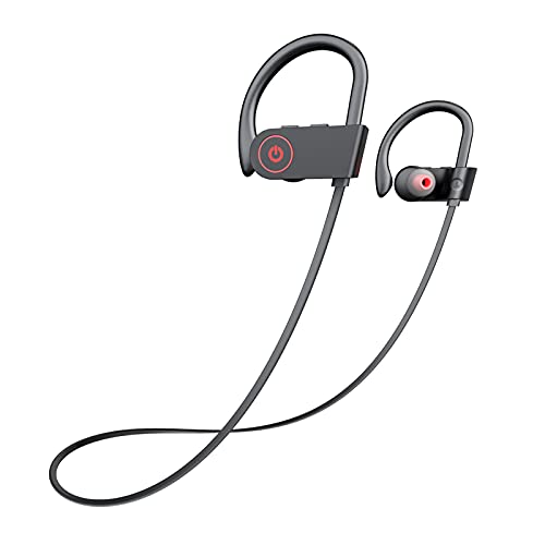 Otium Bluetooth Headphones,Wireless Earbuds IPX7 Waterproof Sports Earphones 10H Playtime with Mic HD Stereo Sound Sweatproof in-Ear Earbuds Noise Cancelling Headsets Gym Running Workout