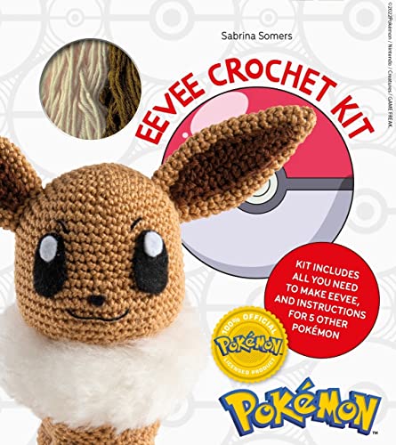 Pokémon Crochet Eevee Kit: includes materials to make Eevee and instructions for 5 other Pokémon