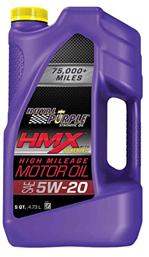 Royal Purple 17518 HMX High Mileage Synthetic Motor Oil 5W20 5-Quart Bottle