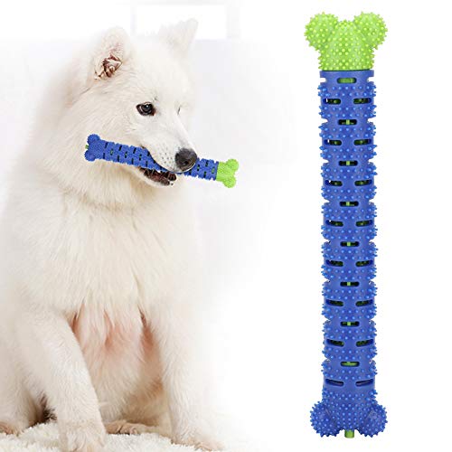 Taidda- Brushing Stick Blue Pet Molar Stick, Dog Tooth Cleaner Stick, Silicone Durable Environmental Toothbrush Toy for Cleaning Supplies Pet Molar