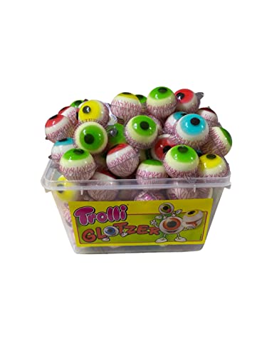 Trolli Glotzer 60 Pieces (1128g) - Schaumzucker Gummibonbon mit Füllung 10%