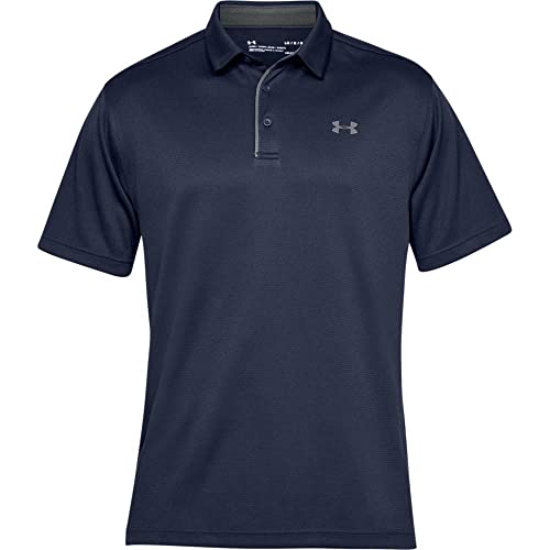 Under Armour Men's Tech Golf Polo , Midnight Navy (410)/Graphite , Medium