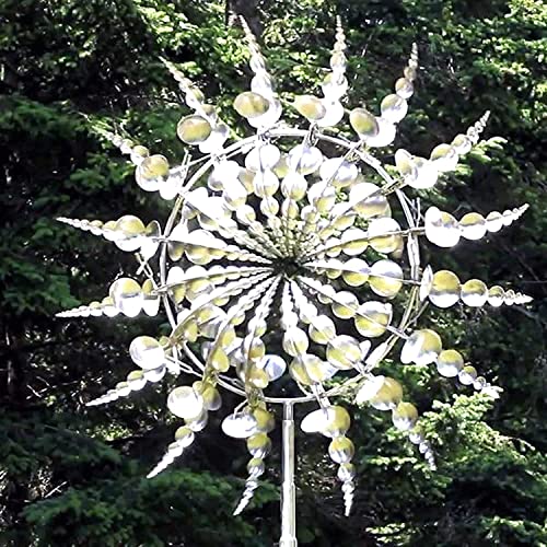 Unique and Magical Metal Windmill Wind Powered Kinetic Sculpture & Magical Metal Windmill,Lawn Wind Spinners for Outdoor Wind Catcher Yard Patio Garden Decoration