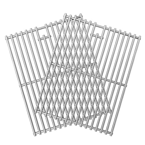 Utheer 17 inch Cooking Grates for Home Depot Nexgrill 720-0830H, 720-0830D, 720-0783E, 720-0783C, Grill Replacement Parts for Uniflame, Kenmore Gas Grills, Stainless Steel Cooking Grids, 2 Pack