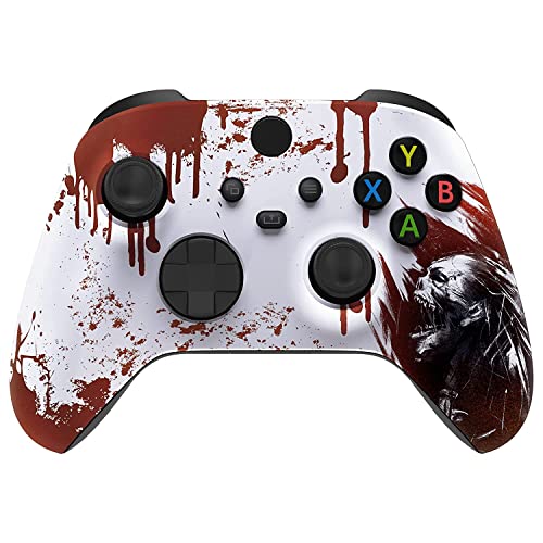 Wireless Controller for Microsoft Series X/S & One - Custom Soft Touch Feel - Custom Series X/S Controller (X/S Bloody Zombie)