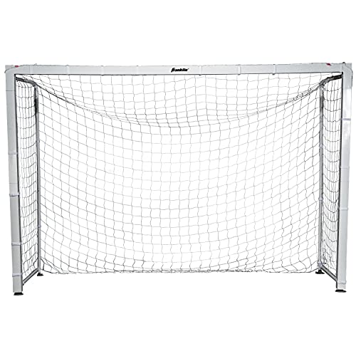 Franklin Sports Futsal Goal - Aluminum Official Size Futsal Goal - Indoor Soccer Net - Folding, Portable Futsal + Soccer Goal - 9' 10" x 6'7"