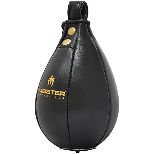 Meister SpeedKills Leather Speed Bag w/ Lightweight Latex Bladder - Black - Small (7.5" x 5")