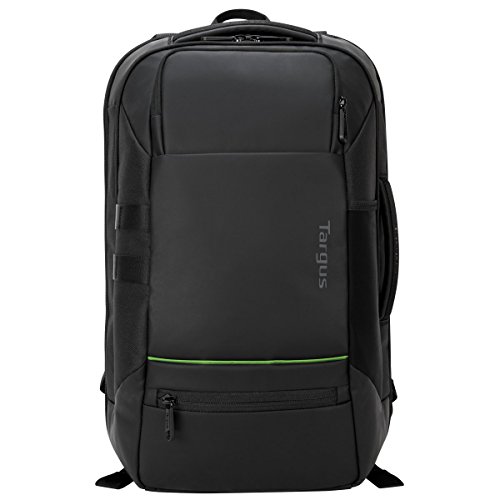 Targus Balance EcoSmart Travel and Checkpoint-Friendly Laptop Backpack Made from Recycled Weather Resistant & PVC-Free Material, Suspension Protection for 15.6-Inch Laptop, Black (TSB921US)