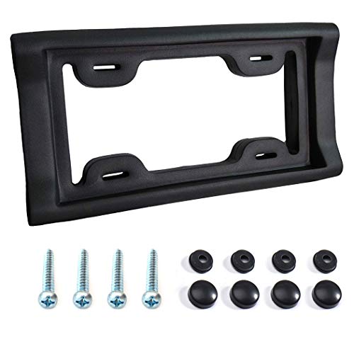 Ultimate Protective License Plate Cover and Bumper Guard | Thick, Heavy Duty Rubber Prevents Scratches and Dents in Low Impact Bumps | Universal Fit for Cars,Trucks SUVs and Vans (Screws Included)