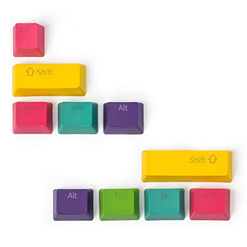 VELOCIFIRE PBT Keycaps, Keyboard Keycaps Colorful Custom Keycap Set Compatible for Cherry MX, Kailh, Outemu, and Content Switches