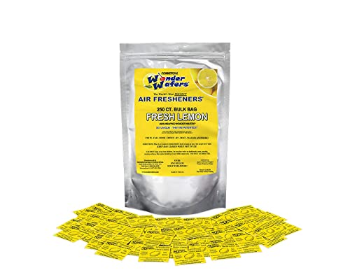 Wonder Wafers 250 Count Unwrapped Automobile Professional Use Air Fresheners Car and Truck Detail (Fresh Lemon)