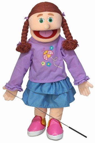 25" Amy, Peach Girl, Full Body, Ventriloquist Style Puppet