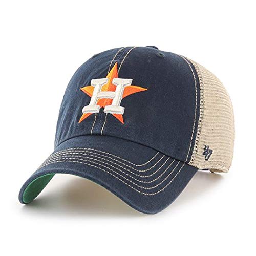 '47 MLB Trawler Mesh Clean Up Adjustable Hat, Adult One Size Fits All (Houston Astros Navy)