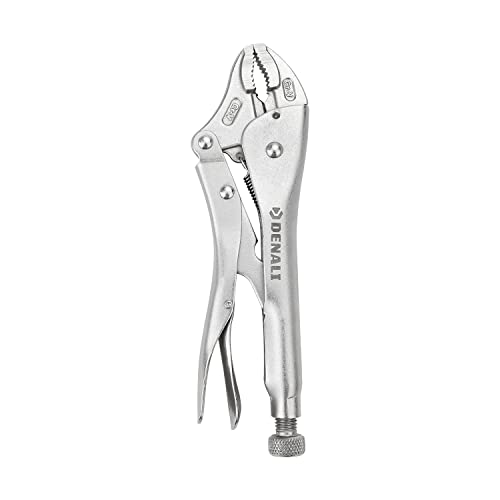Amazon Brand - Denali 10-Inch, Locking Pliers with Wire Cutter and Curved Jaw