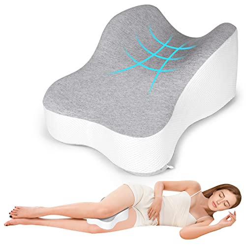 anzhixiu Real Knee Pillow Separates The Knees for Body Alignment - Semicircle Round Shape Leg Pillow Promotes Sleep - Firm/No Strap