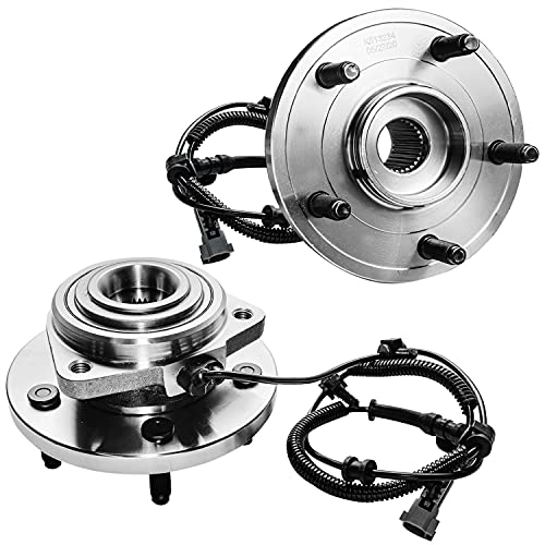 Detroit Axle - 2 Front Wheel Bearing Hubs for Grand Cherokee Commander, Hub Bearing 2005-2010 Jeep Grand Cherokee 2006-2010 Commander, Replacement Wheel Bearing and Hubs Assembly Set