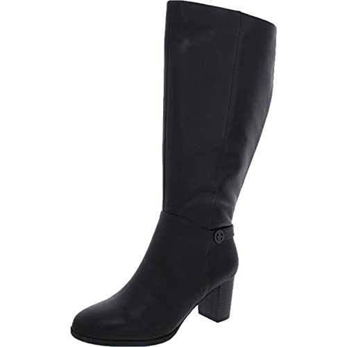 Giani Bernini Womens Adonnys Leather Knee-High Boots 7 Medium (B,M), Black Leather