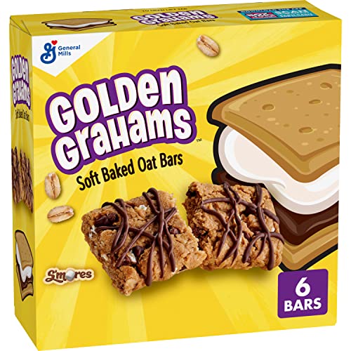 Golden Grahams S'mores Soft Baked Oat Bars, Chewy Snack Bars, 6 ct