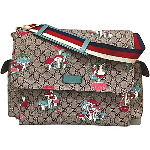 Gucci Supreme Mushroom Canvas Baby Diaper Changing Bag Italy Handbag New