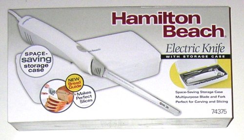 Hamilton Beach Electric Knife with Storage Case, White