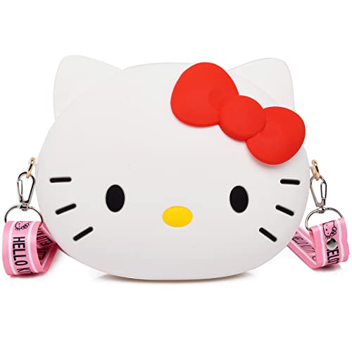 Kawaii Hello Kitty Bag Cute Hello Kitty Wallet Cartoon Animal Shoulder Bag Kitty Cat Purse for Girls Birthday Gifts