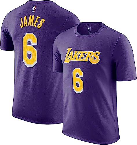 Lebron James Los Angeles Lakers Purple Youth 8-20 Name and Number Home Player Jersey T-Shirt (10-12)