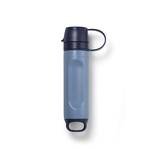 LifeStraw Peak Series – Solo Personal Water Filter for Hiking, Camping, Travel, Survival and Emergency preparedness. Removes Bacteria, parasites and microplastics.