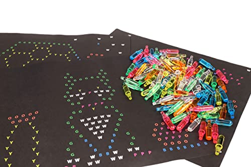 Lite-Brite Peg and Template Refill Pack, Light Up Drawing Board Accessories, LED Pegs with Colors, Toys for Creative Play, Light Toys for Kids Aged 4 +
