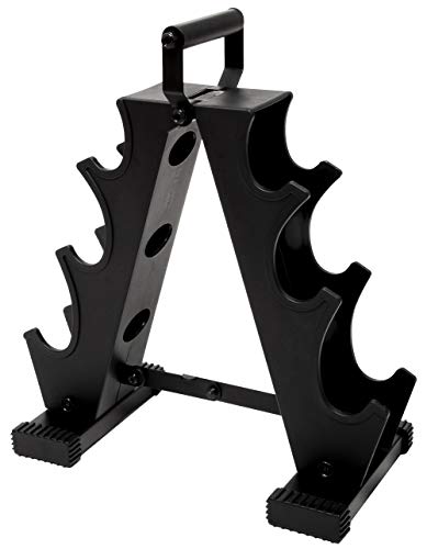 Signature Fitness BalanceFrom Foldable Solid Steel A-Frame Dumbbell Rack Holder with Handle, A-Frame, 150LB Capacity