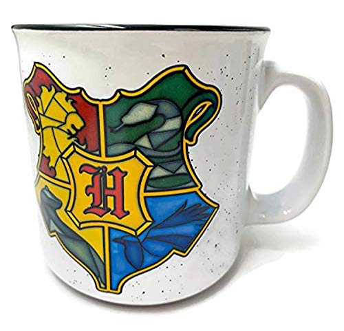 Silver Buffalo Harry Potter Hogwarts Crest Camper Ceramic Mug, 20 Ounces