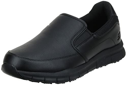 Skechers Men's Nampa-Groton Food Service Shoe, Black, 14 Wide